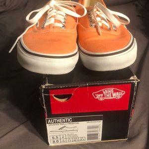 Authentic Peach Colored (Brushed Twill) Vans
